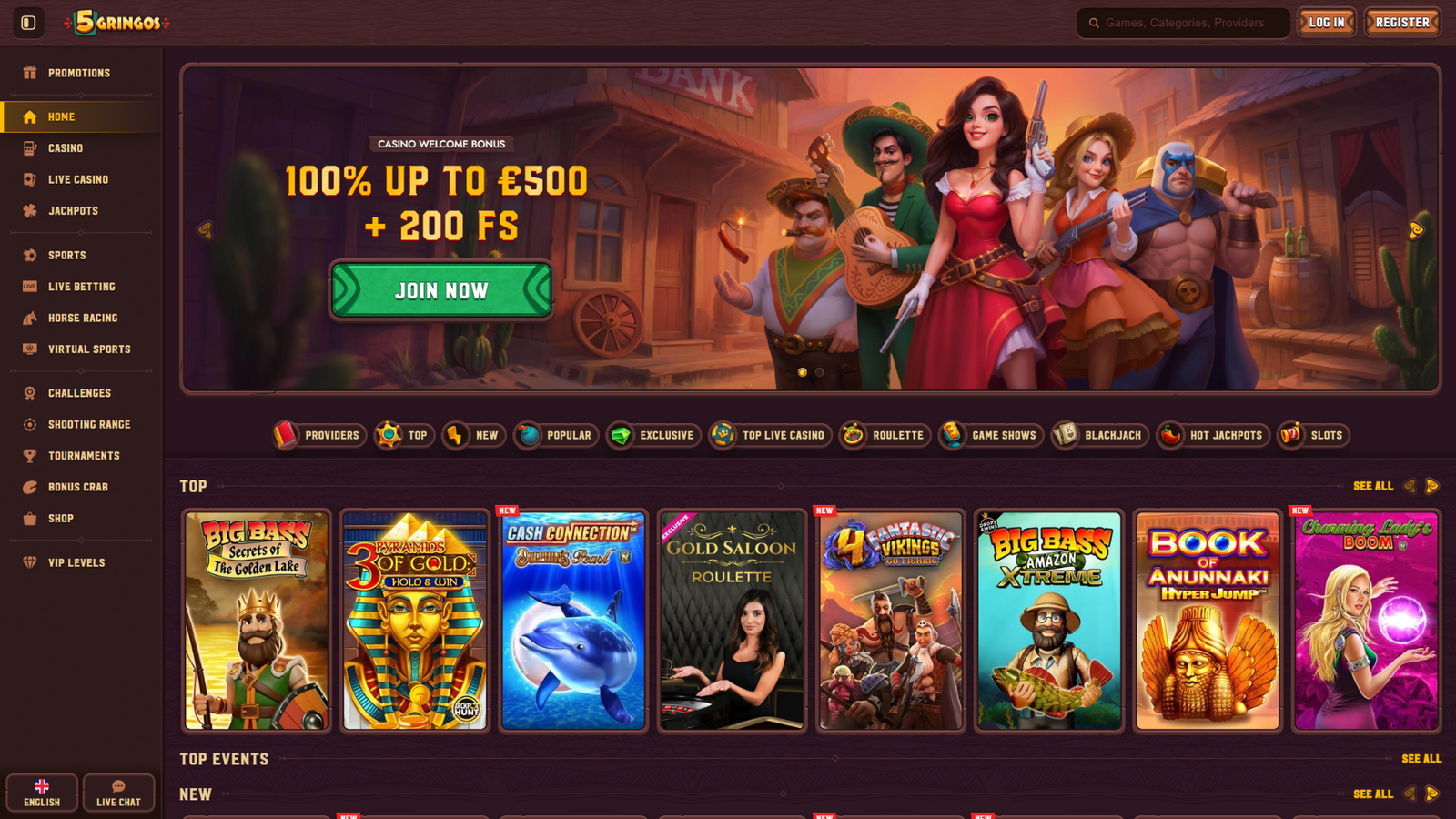 5Gringos Bonus Crab Casino Wallpaper