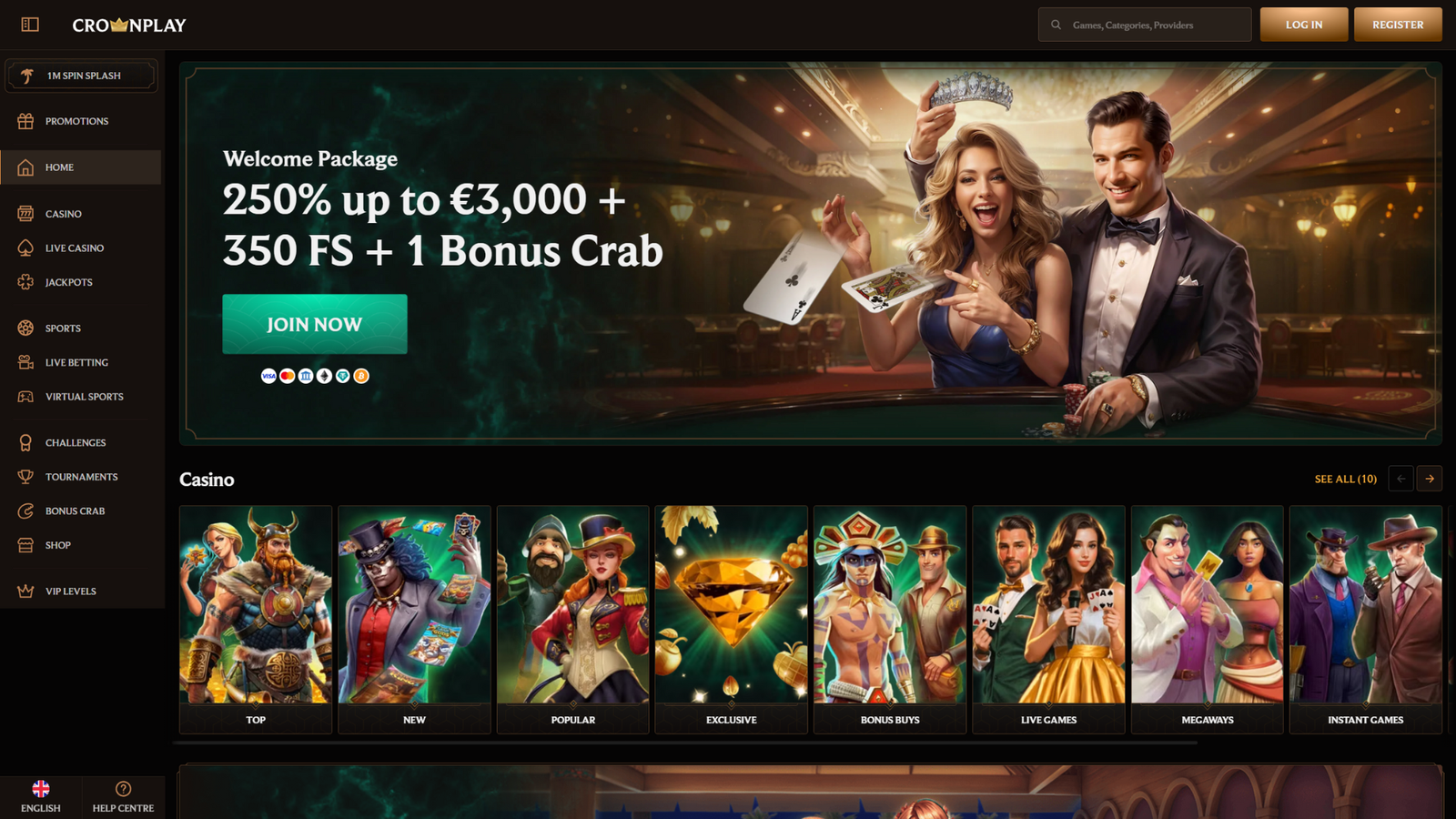 crownplay bonus crab casino wallpaper 1