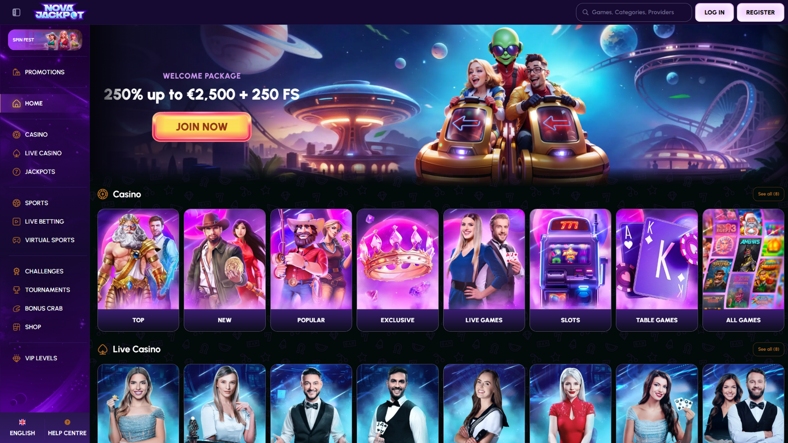 novajackpot casino wallpaper