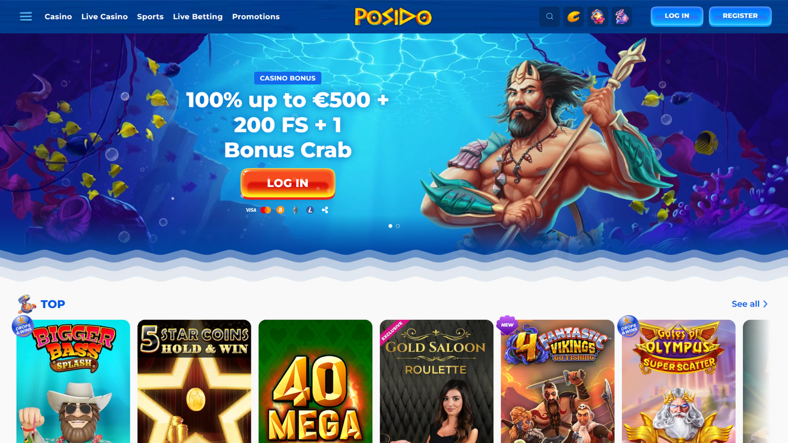 posido bonus crab casino wallpaper 