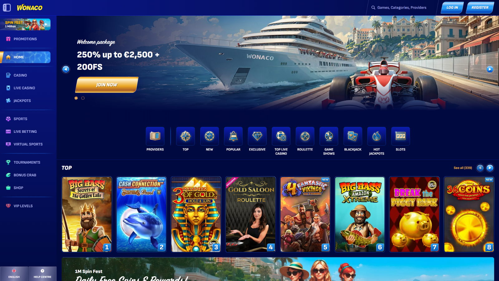 wonaco casino wallpaper